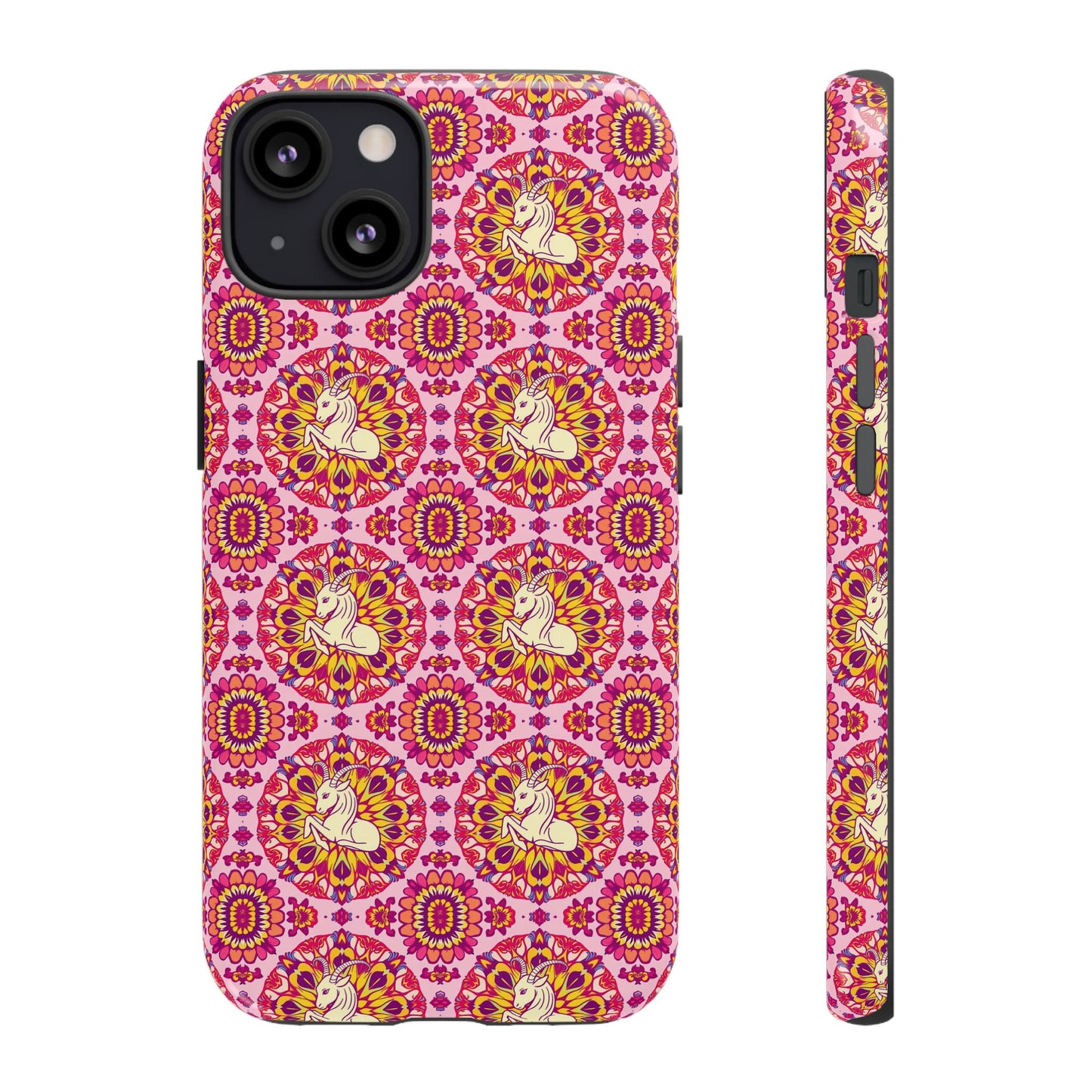 Tough Cases, Capricorn, Zodiac v4, Flower Pattern