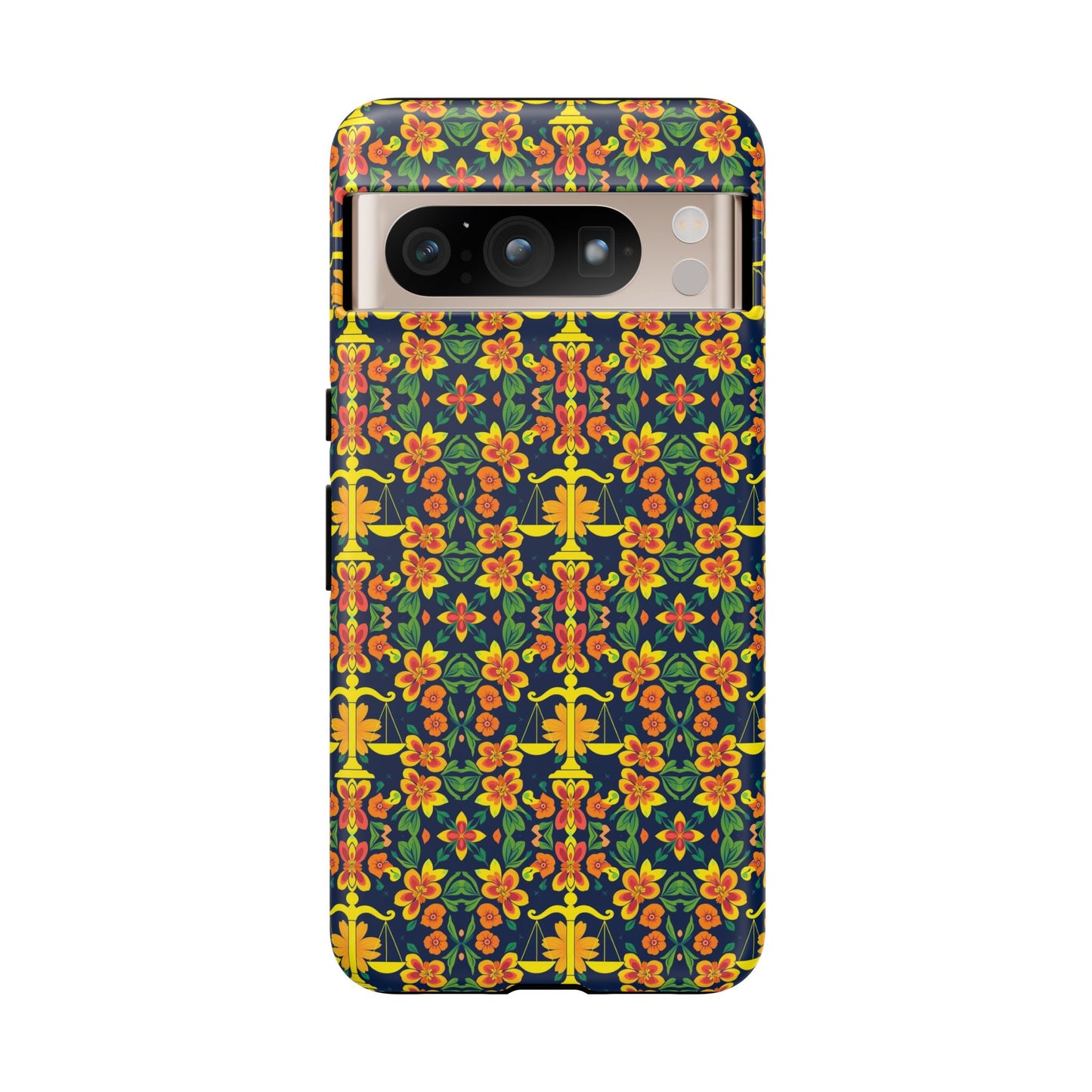 Tough Cases, Libra, Zodiac v3, Flower Pattern