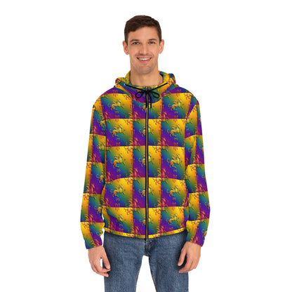 Full-Zip Hoodie (AOP), Virgo, Zodiac, Pattern