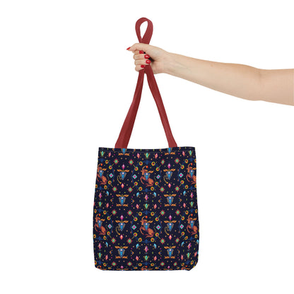 Tote Bag (AOP), Capricorn, Zodiac v1, Jewel Pattern
