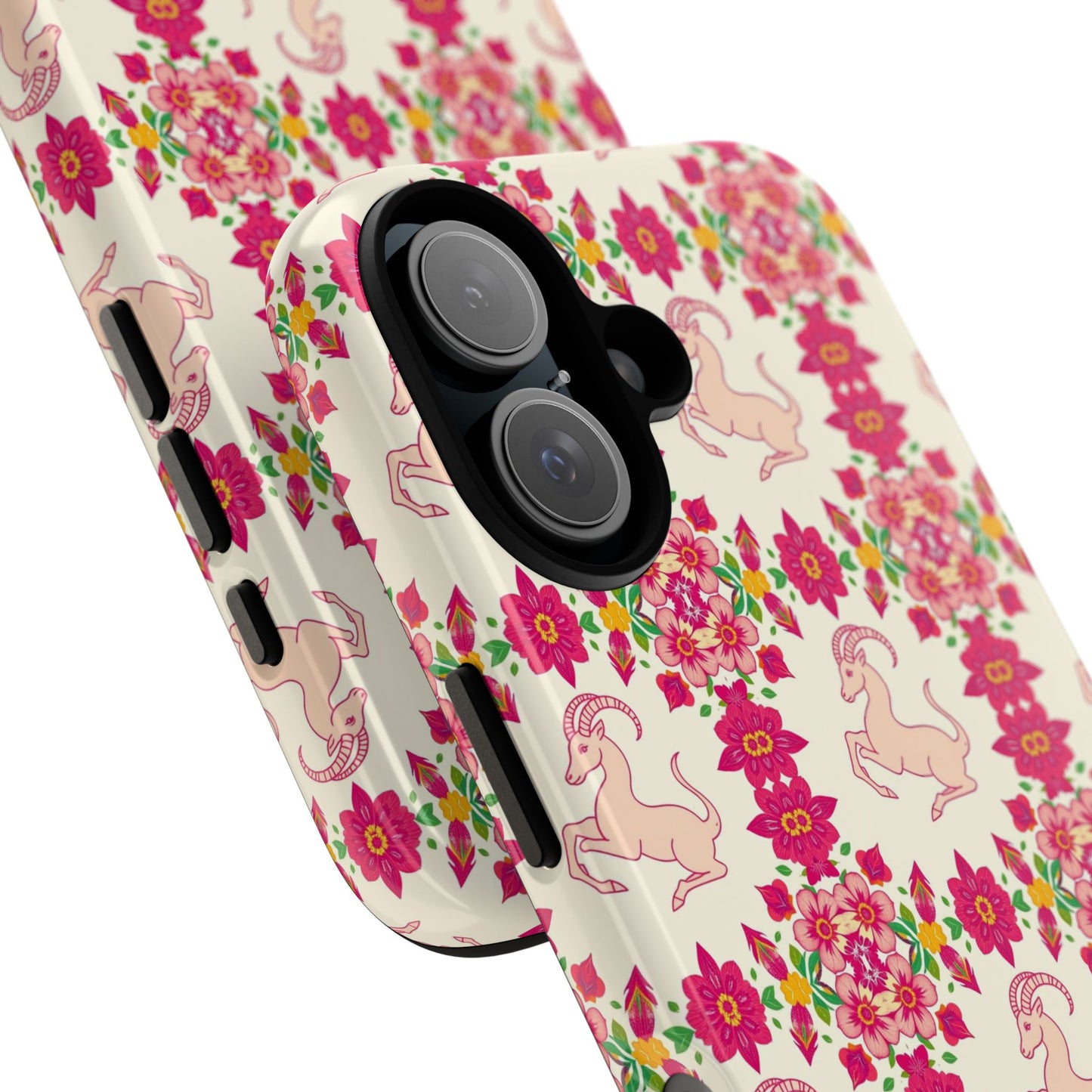 Tough Cases, Capricorn, Zodiac v3, Flower Pattern