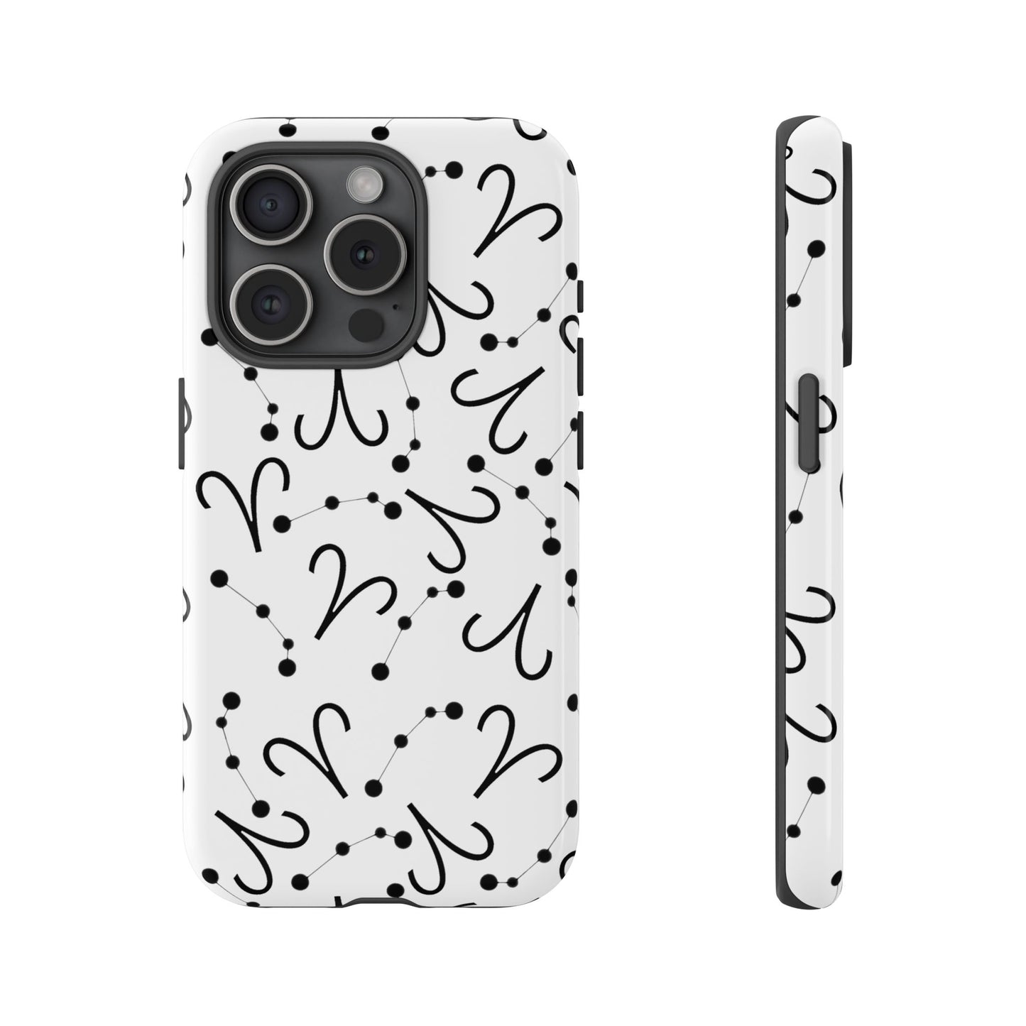 Tough Cases with the Aries Zodiac sign for iPhone, Samsung Galaxy, and Google Pixel devices