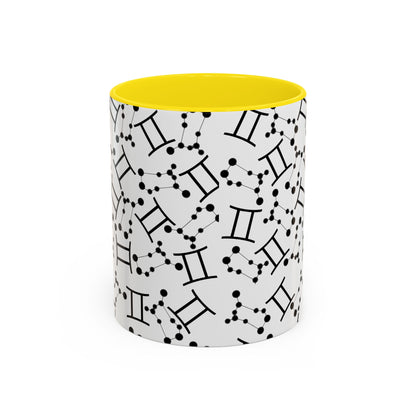 Accent Coffee Mug with the Gemini sign (11, 15oz)