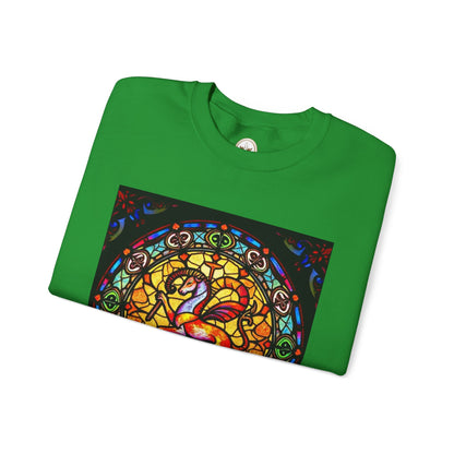 Unisex Heavy Blend™ Crewneck Sweatshirt, Glass 1, Aries Zodiac Design