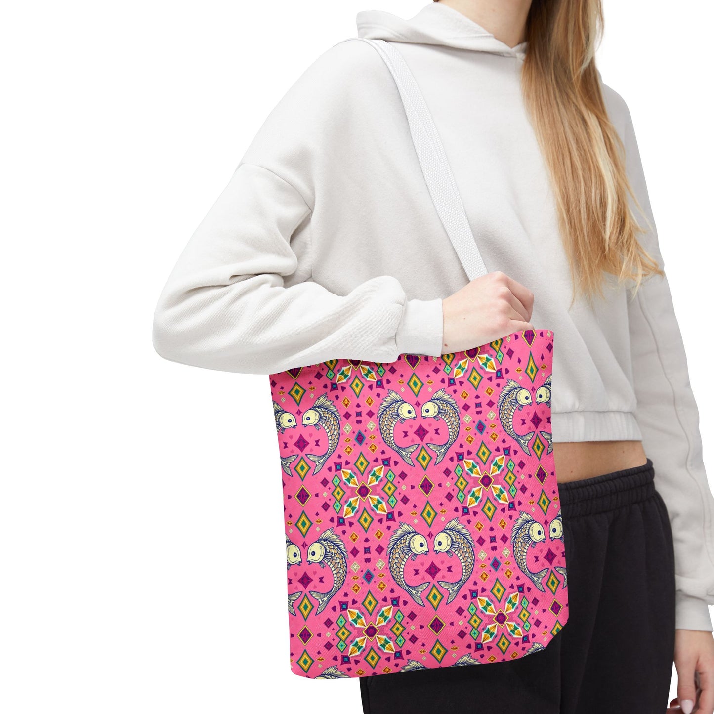 Tote Bag (AOP), Pisces, Zodiac, Jewel Pattern