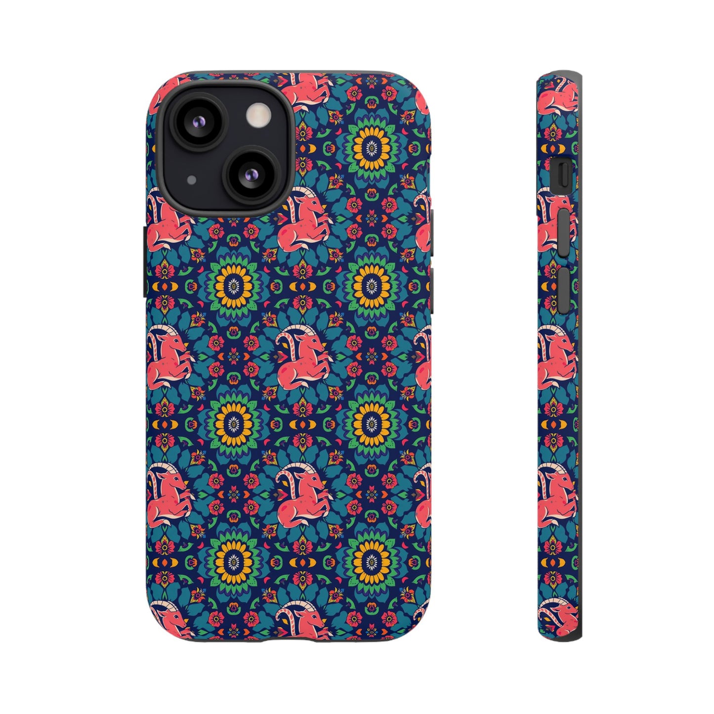 Tough Cases, Capricorn, Zodiac v1, Flower Pattern