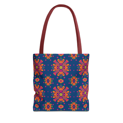 Tote Bag (AOP), Gemini, Zodiac v2, Flower Pattern