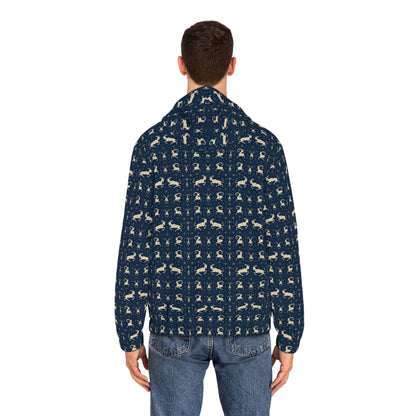Full-Zip Hoodie (AOP), Capricorn, Zodiac v4, Pattern