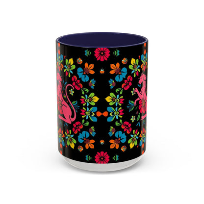 Accent Coffee Mug, Zodiac. Virgo, Flower Pattern, (11, 15oz)
