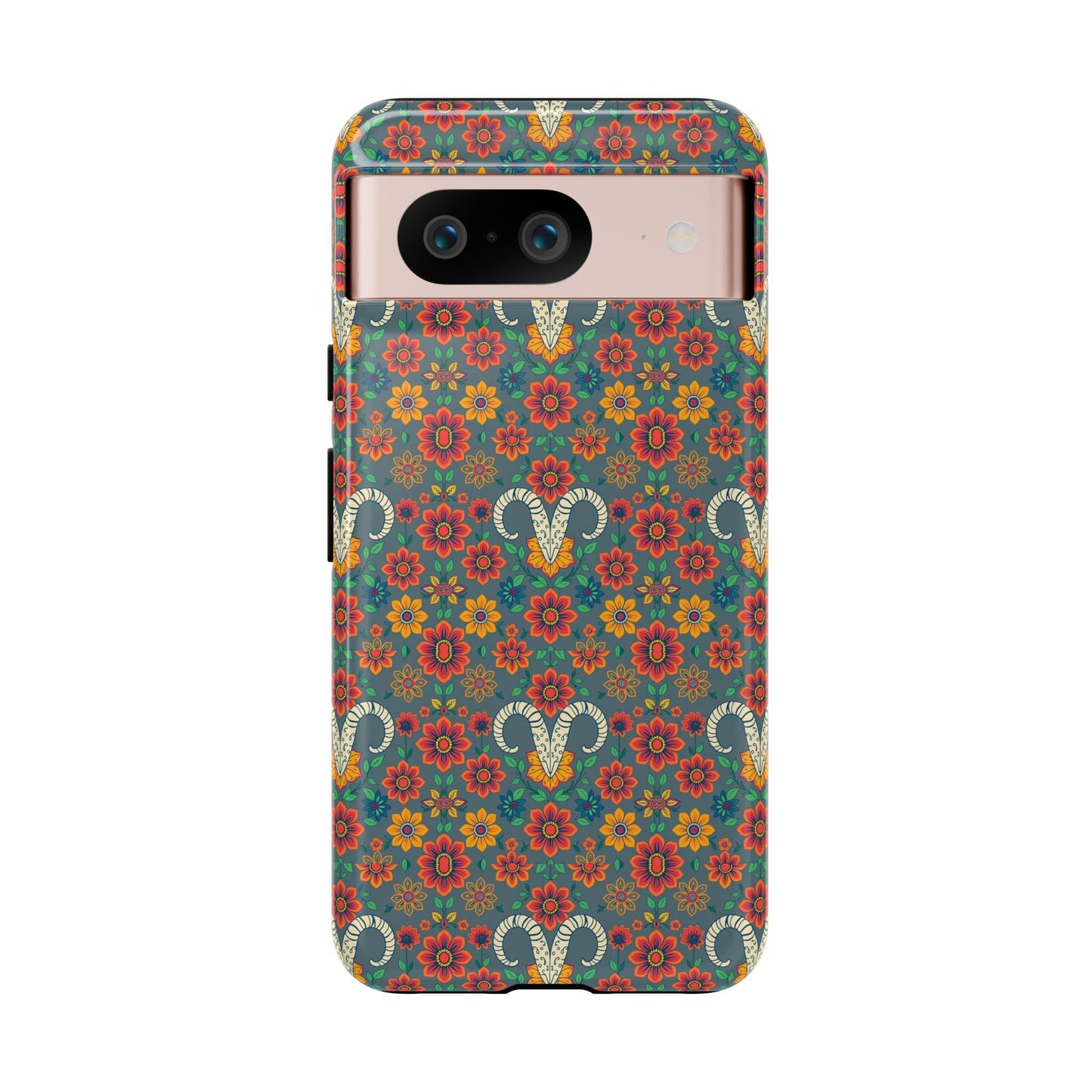 Tough Cases, Aries, Zodiac v3, Flower Pattern
