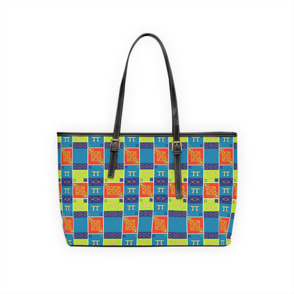 Leather Shoulder Bag, Gemini, Zodiac v1, Shapes Pattern