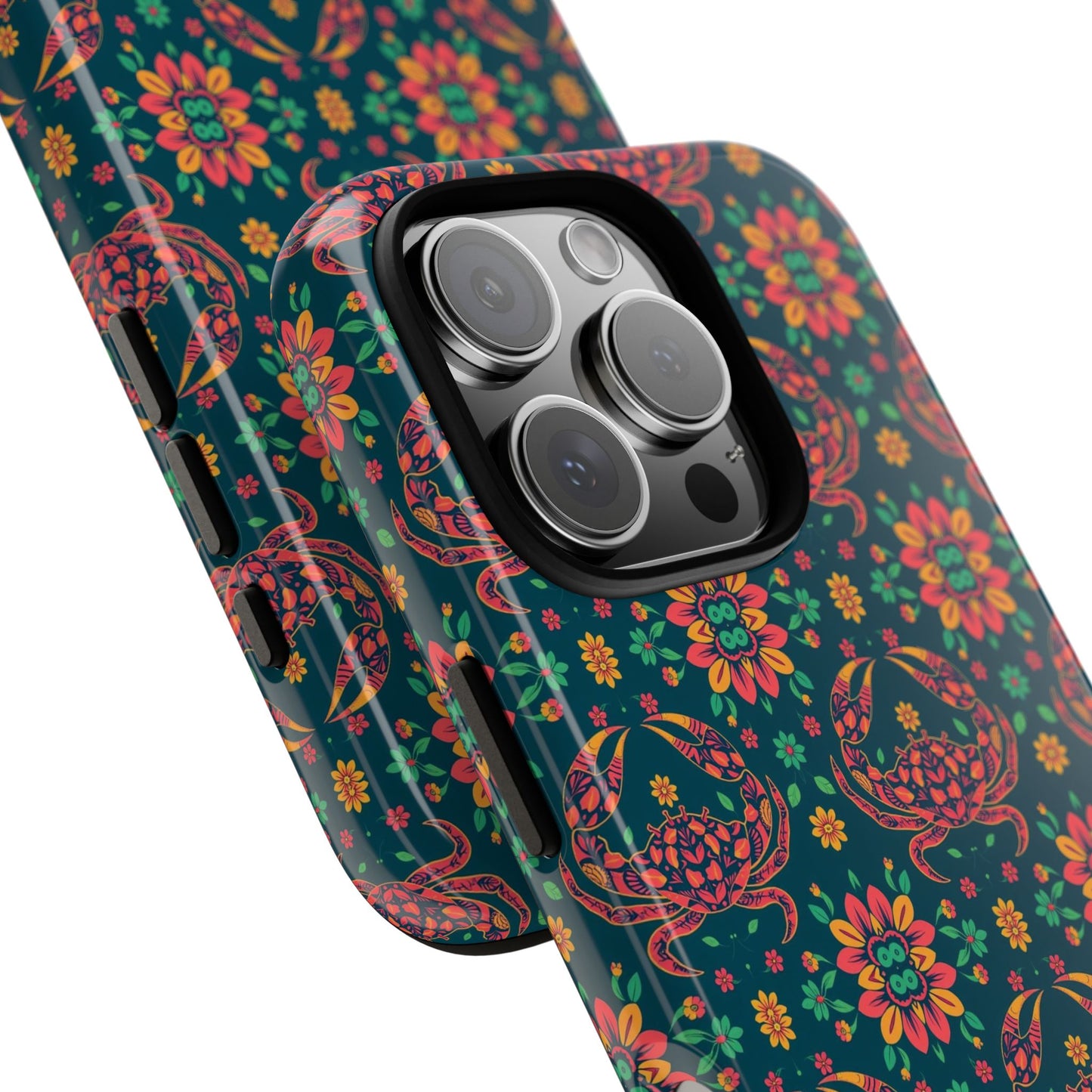 Tough Cases, Cancer, Zodiac v4, Flower Pattern