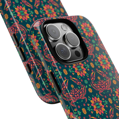 Tough Cases, Cancer, Zodiac v4, Flower Pattern
