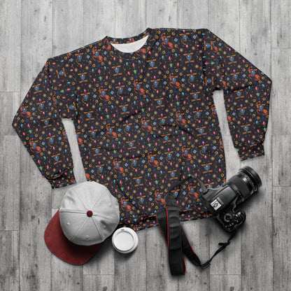 Unisex Sweatshirt (AOP), Capricorn, Zodiac v2, Jewel Pattern