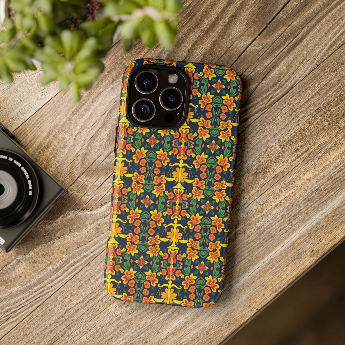 Tough Cases, Libra, Zodiac v3, Flower Pattern