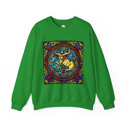 Unisex Heavy Blend™ Crewneck Sweatshirt, Glass, Taurus Zodiac Design