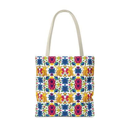 Tote Bag (AOP), Gemini, Zodiac, Flower Pattern