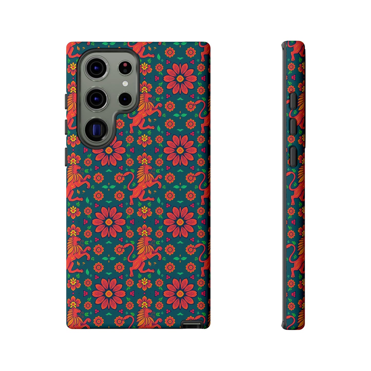 Tough Cases, Leo, Zodiac v2, Flower Pattern
