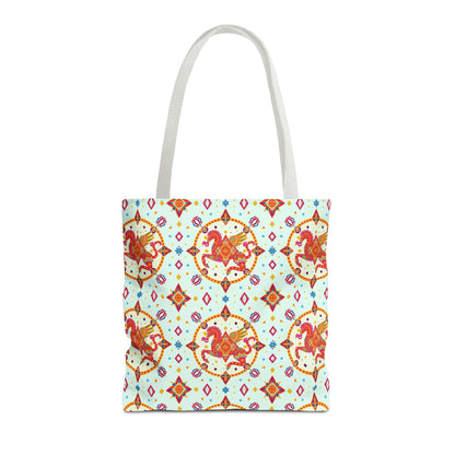 Tote Bag (AOP), Aquarius, Zodiac v1, Jewel Pattern