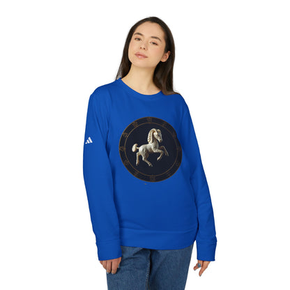 Adidas, Unisex Fleece Crewneck Sweatshirt, Capricorn, Space Animal, Zodiac