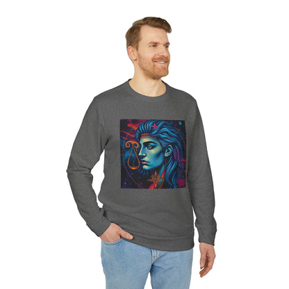 Adidas, Unisex Fleece Crewneck Sweatshirt, Libra, Pop Art, Zodiac
