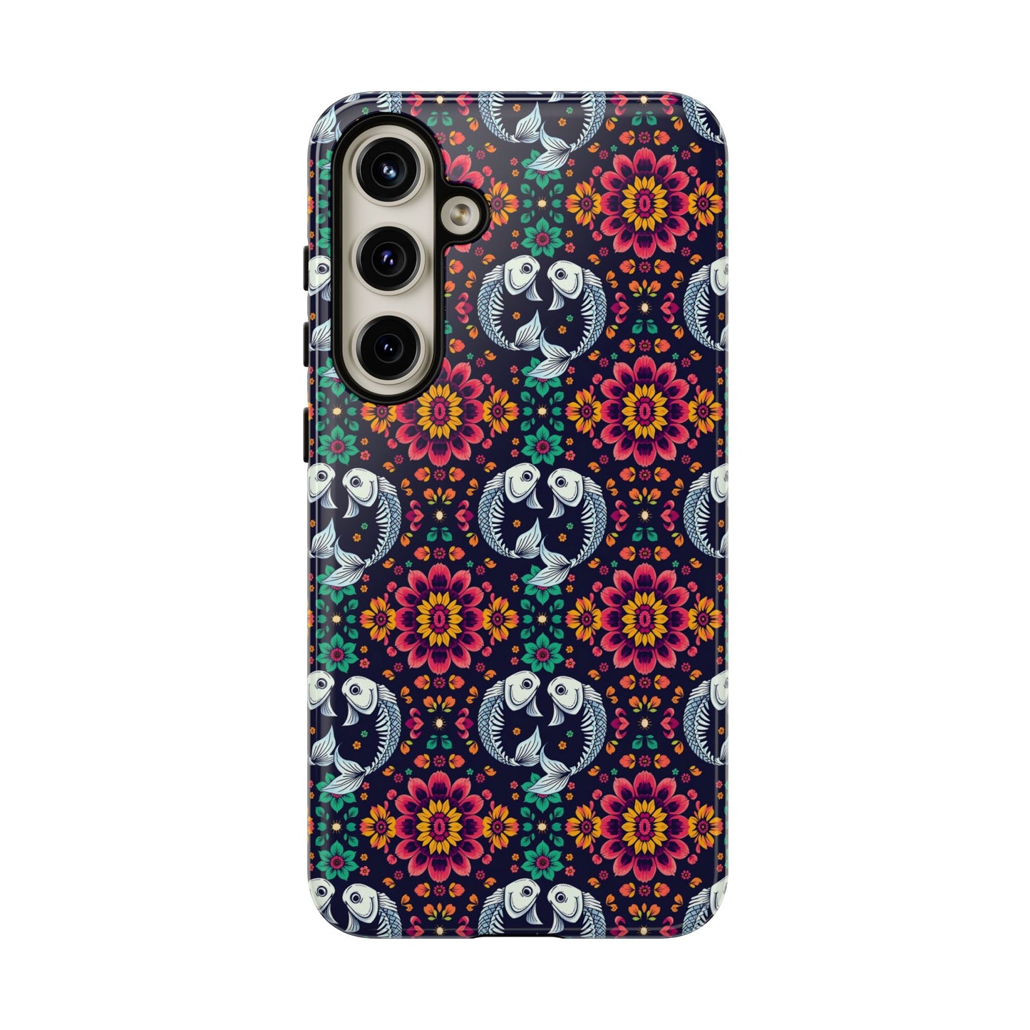 Tough Cases, Pisces, Zodiac v4, Flower Pattern