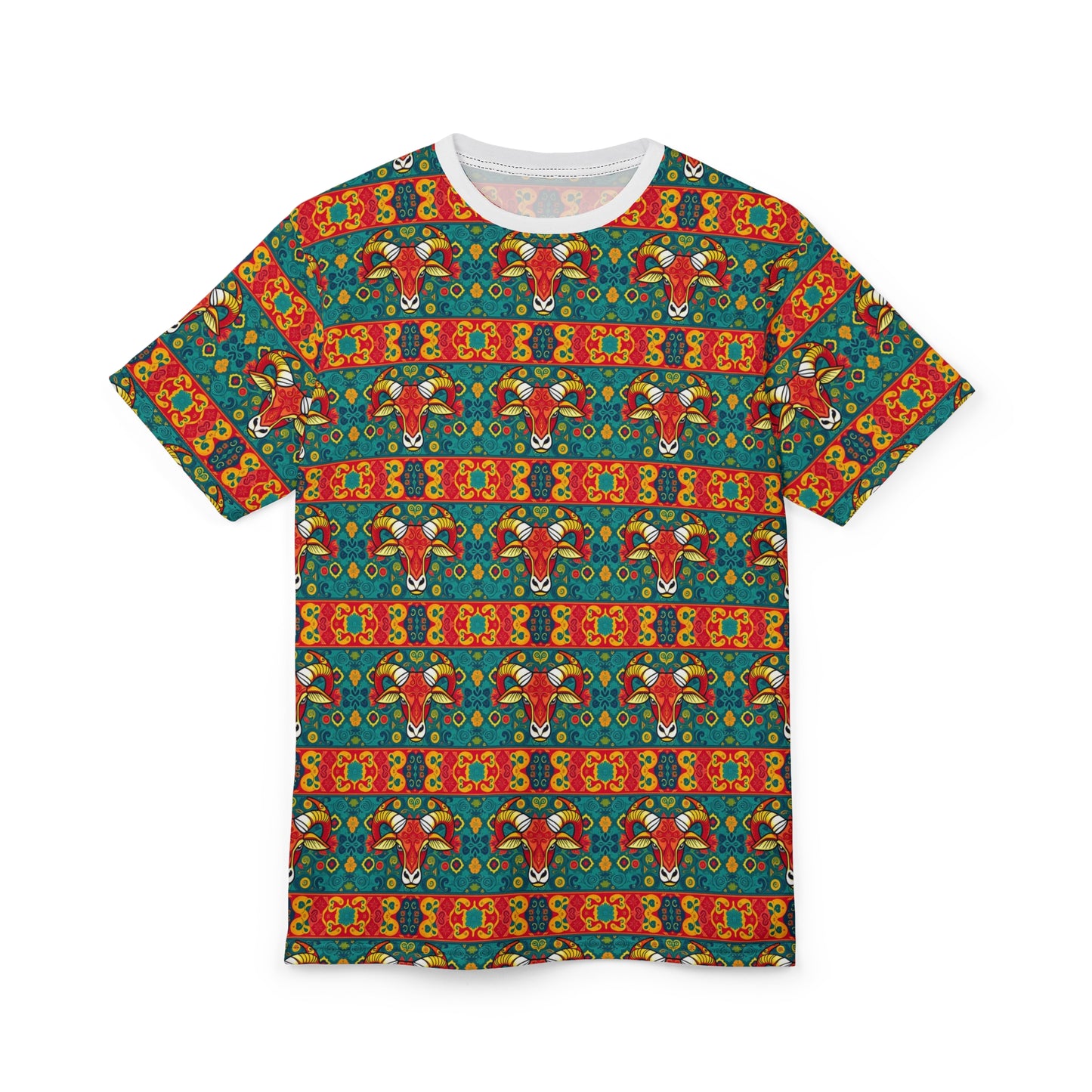 Unisex Cut & Sew T-Shirt, AOP, Taurus, Zodiac, Pattern