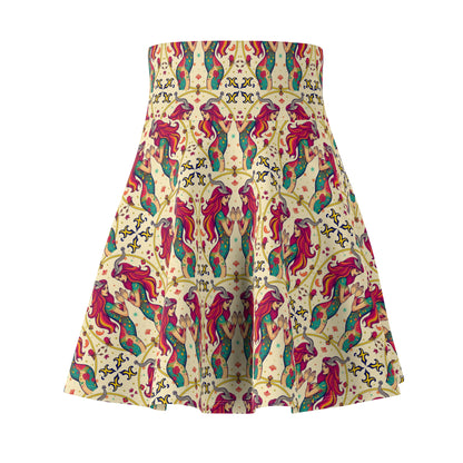 Women's Skater Skirt, (AOP), Gemini, Zodiac v4, Sexy Pattern