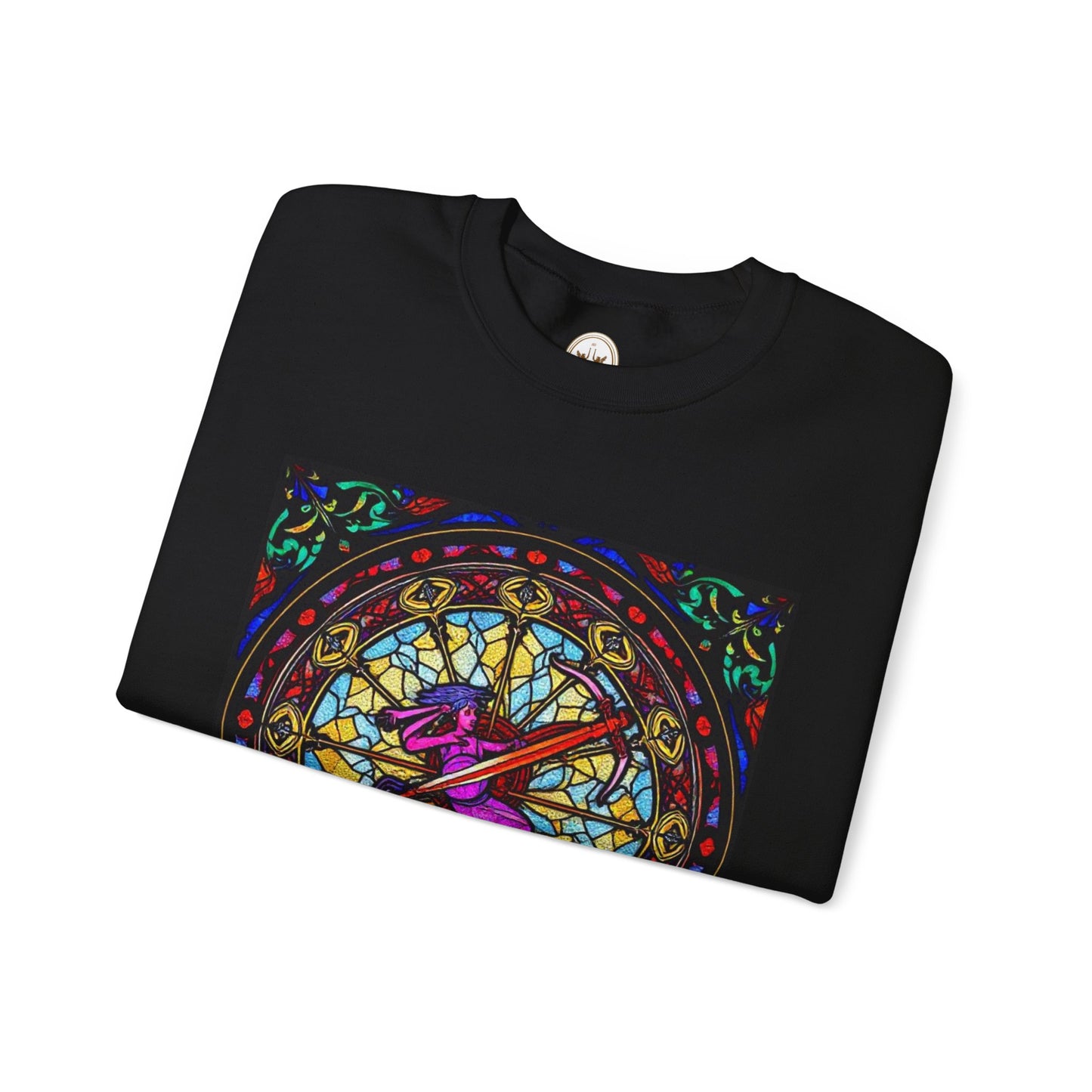 Unisex Heavy Blend™ Crewneck Sweatshirt, Glass 1, Sagittarius Zodiac Design