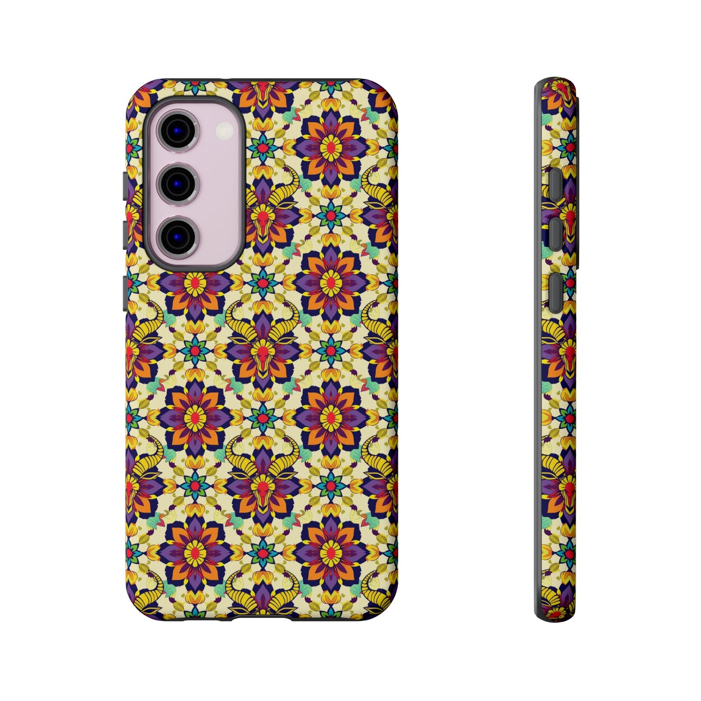 Tough Cases, Taurus, Zodiac v1, Flower Pattern