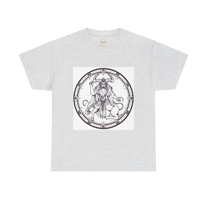 Unisex Heavy Cotton T-Shirt, Bull Centaur v1, Taurus Zodiac Design
