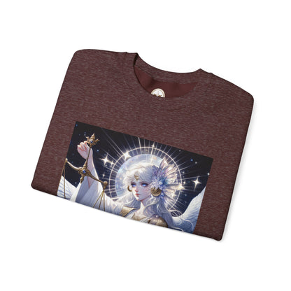 Unisex Heavy Blend™ Crewneck Sweatshirt,anime angel, Libra Zodiac Design