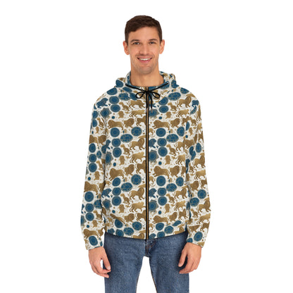Full-Zip Hoodie (AOP), Leo, Zodiac v3, Pattern
