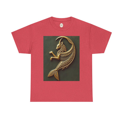 Unisex Heavy Cotton T-Shirt, Capricorn Animal. Symbol, Zodiac Design