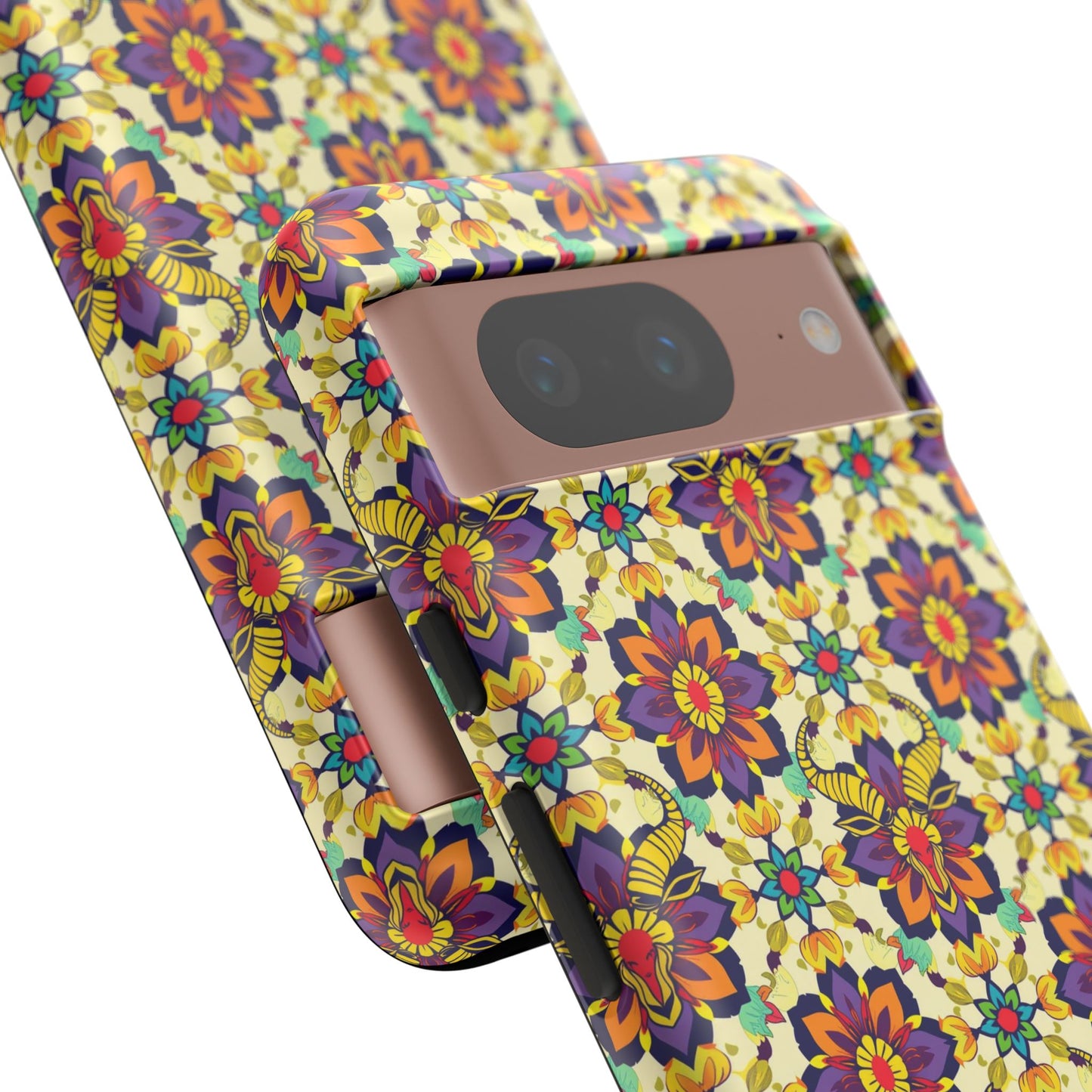 Tough Cases, Taurus, Zodiac v1, Flower Pattern