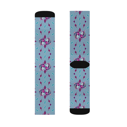 Sublimation Socks, Pisces, Zodiac v3, Jewel Pattern