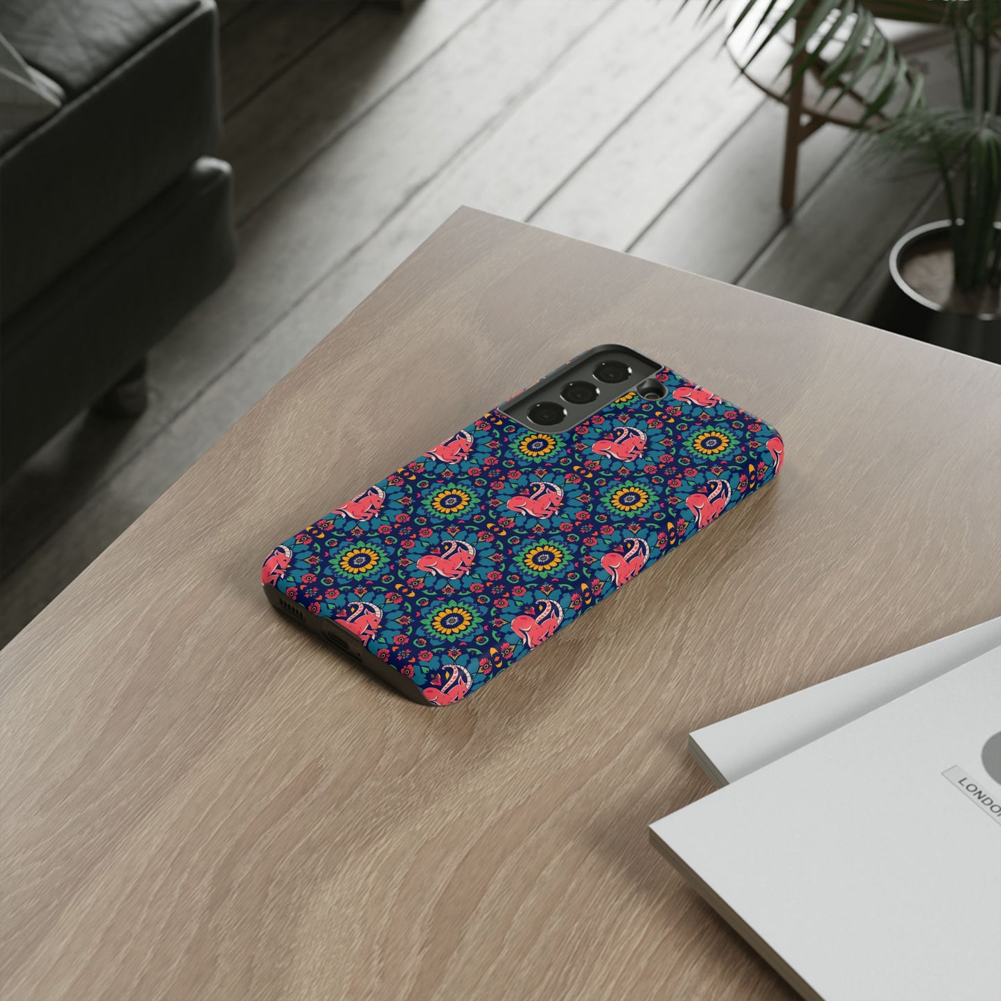Tough Cases, Capricorn, Zodiac v1, Flower Pattern