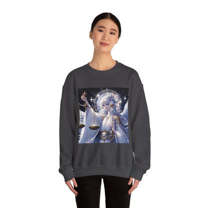 Unisex Heavy Blend™ Crewneck Sweatshirt,anime angel, Libra Zodiac Design