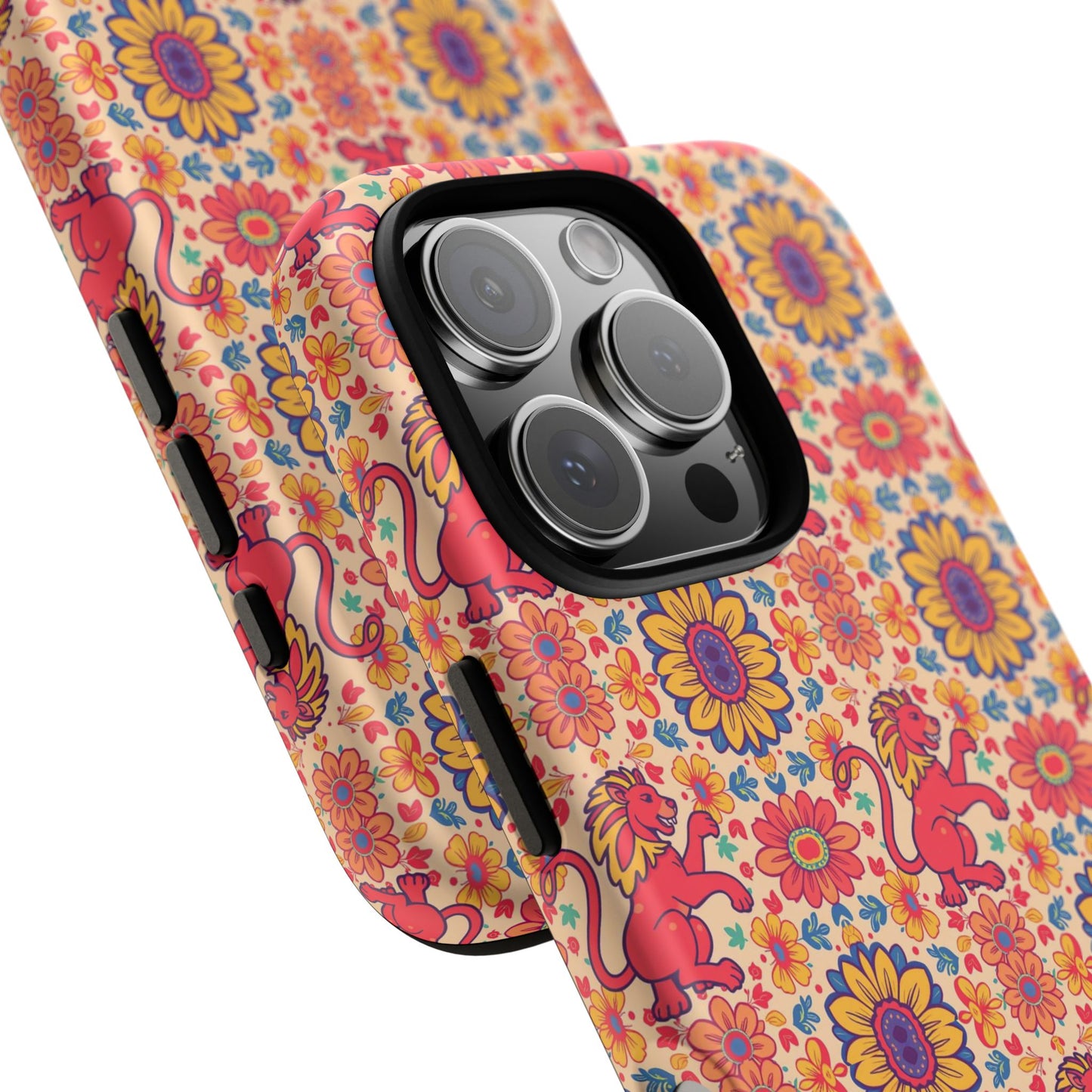 Tough Cases, Leo, Zodiac v1, Flower Pattern