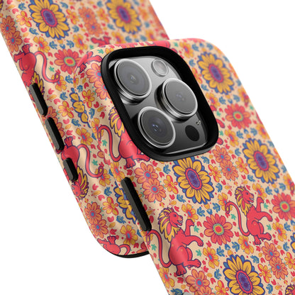 Tough Cases, Leo, Zodiac v1, Flower Pattern