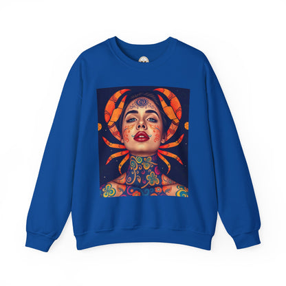 Unisex Heavy Blend™ Crewneck Sweatshirt, Cancer, Zodiac v1, Sexy Pattern