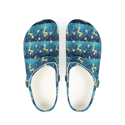 EVA Foam Rubber Shoes, (AOP), Aquarius, Zodiac, Pattern