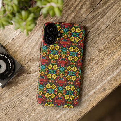Tough Cases, Cancer, Zodiac v2, Flower Pattern