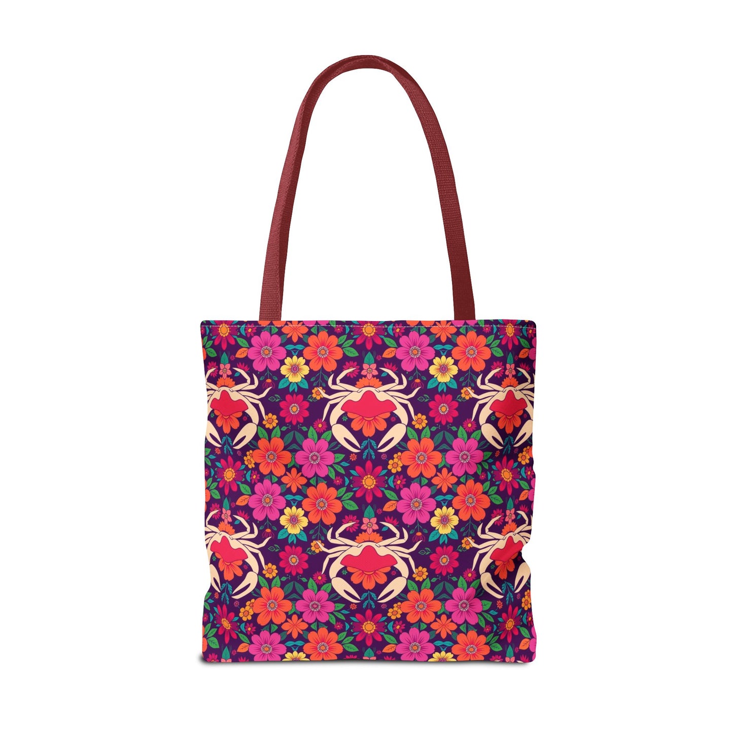 Tote Bag (AOP), Cancer, Zodiac, Flower Pattern