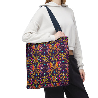 Tote Bag (AOP), Gemini, Zodiac, Jewel Pattern