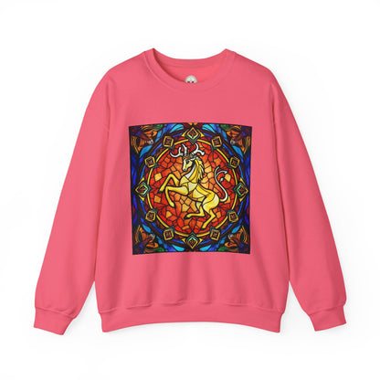Unisex Heavy Blend™ Crewneck Sweatshirt, Glass 1, Capricorn Zodiac Design