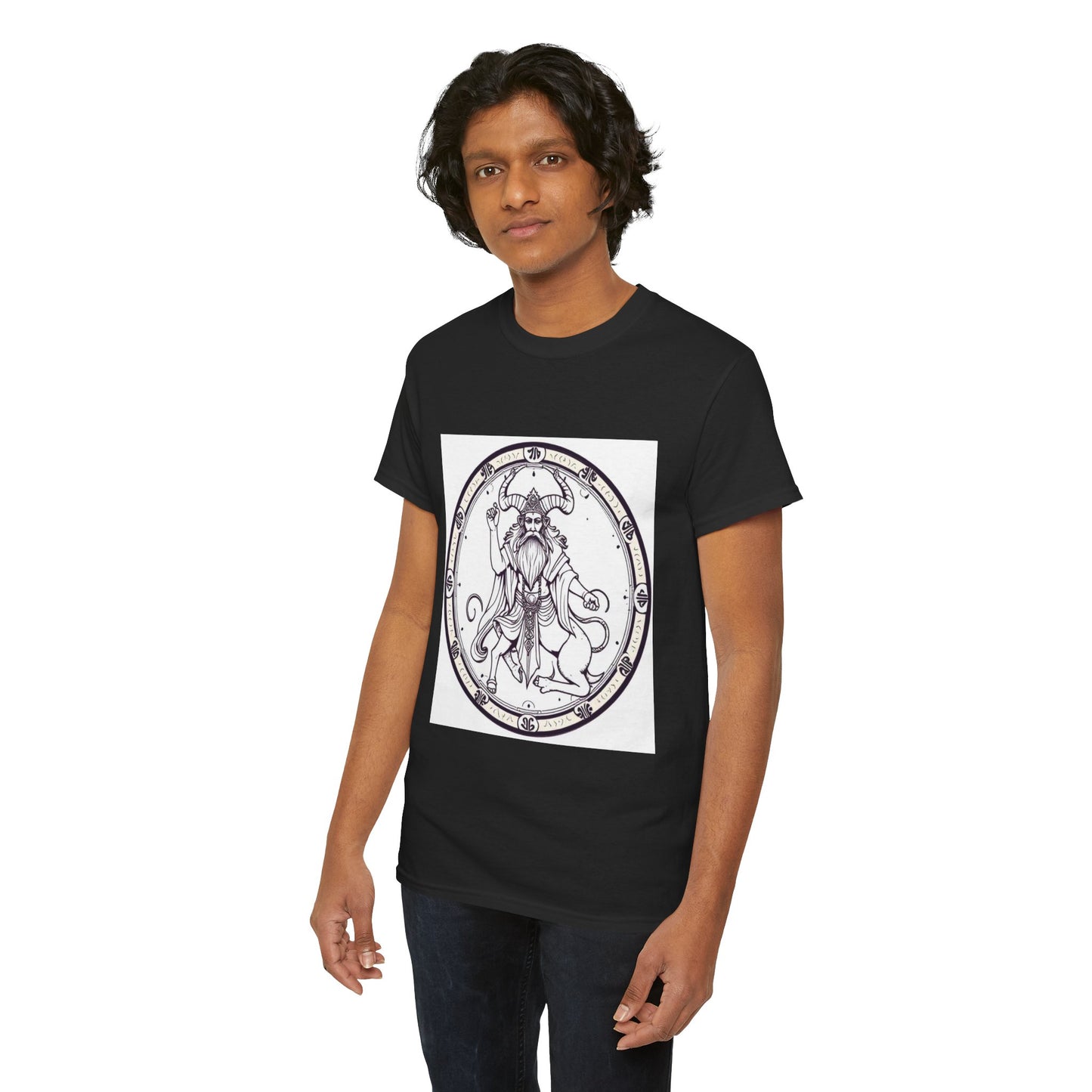 Unisex Heavy Cotton T-Shirt, Bull Centaur, Taurus Zodiac Design