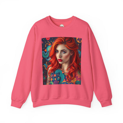 Unisex Heavy Blend™ Crewneck Sweatshirt, Aquarius, Zodiac v1, Sexy Pattern
