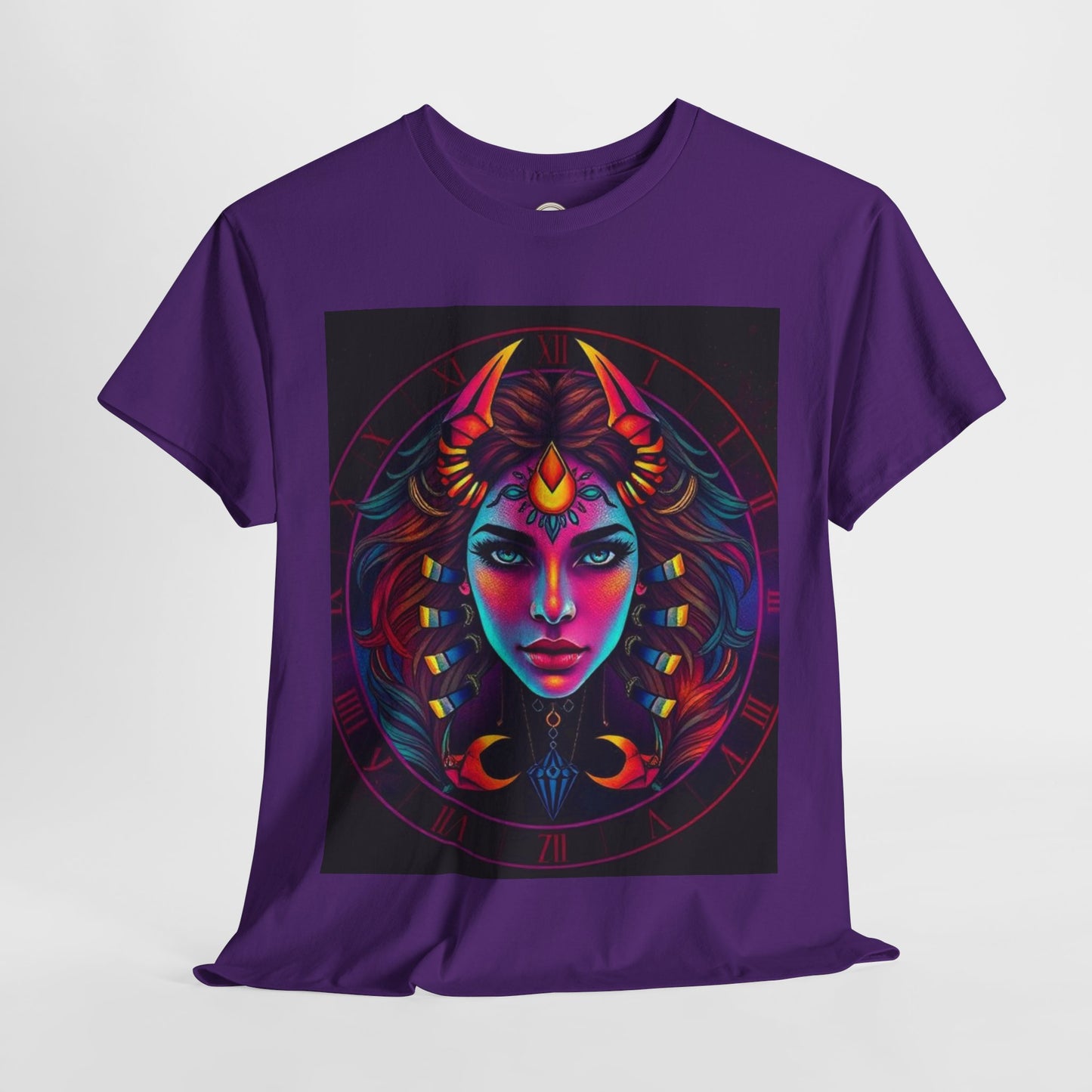 Unisex Heavy Cotton T-Shirt, Scorpio, Zodiac v4, Sexy Art