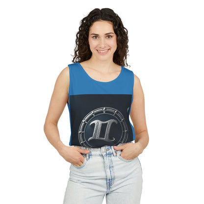 Unisex Garment-Dyed, Tank Top, Gemini Design, Space Symbol v1, 100% US cotton